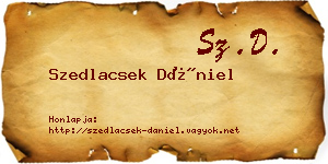 Szedlacsek Dániel névjegykártya