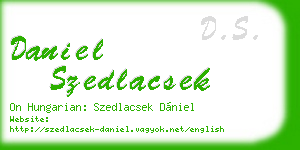 daniel szedlacsek business card